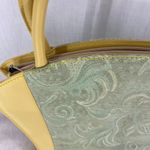 Aqua Green Vintage Charles L Thomas Yellow  Handbag Photo 1