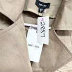 New Saint + Sofia Jacket Women Size 8 Beige Safari Trench Organic Cotton Belted Photo 3