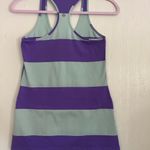 Lululemon athletica Purple and Green Striped Tank Top Photo 3