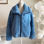 Apparis Tamika Faux Fur Light Blue Teddy Jacket Size M Photo 2
