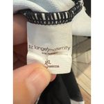 Liz Lange Maternity Tankini Top XXL Black White Ruched Sides Racerback Womens Photo 4