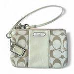 Coach Signature Jacquard Small Wrislet - Cream Beige Photo 0