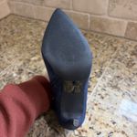 Shoe Dazzle Navy Blue SCARLETTE Faux Suede Heeled Booties Shoes Womens 6 Photo 7