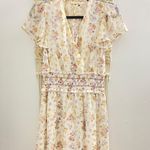 ZARA Cream Floral Dress Photo 2