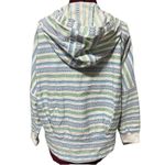 Anthropologie Striped Zip Long Sleeve Hoodie Stretch Jacket EUC Small Medium Photo 6