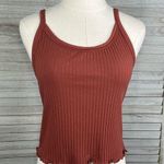 Old Navy  Cropped Tank Top Ribbed
Lettuce Hem Rust-Medium Photo 0