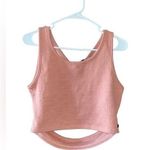 Roxy Crop Top Tank Womens XL Soft Pink Open Back Summer Edgy Y2K Dainty Feminine Photo 0