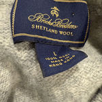 Brooks Brothers Shetland Wool Houndstooth Sweater Women's Large V Neck Plaid Photo 2