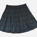 Preppy Academia Bratz Goth Plaid Pleated Flannel School Girl Mini Skirt Y2K Grunge Collegiate Green Black Measurement in pics Photo 0
