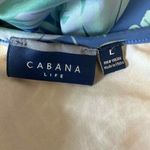 Cabana Life Aqua Tropical Floral Cinch Dress L Large Sleeveless V Photo 6
