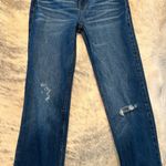 Cleo+Wolf Women’s Blue Jeans 25/32 Straight Leg High Rise Distressed Medium Wash Photo 0