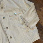 A New Day  Distressed cropped ShortSleeve White Denim Jacket Size XL NEW Photo 6