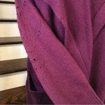 Lucky Brand  Wine Cranberry Open Front Cardigan Sz S Photo 8