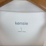 Kensie  White Long Sleeve Double Layer Mesh Top L Photo 4