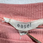 easel Knit Ruffle Shirt Rose Peach Raw Edge Boho Feminine Girly Comfy Cotton S/M Photo 7