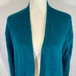 Caslon super soft teal green wool and mohair blend cardigan sweater size small Photo 2