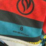 INKBURN Abstract Pattern Capris Leggings Activewear Size 8 Teal Red Yellow Blue Photo 4