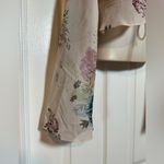 Beginning Boutique NWT  Sheer Long Sleeve Floral Front Tie Shirt Feminine Blouse Photo 3