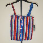 Liberty Love Multi Color Striped Accordion Crop Photo 1