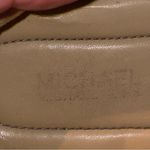 Michael Kors Women’s Silver Metallic Hamilton Leather Loafers With Logo Padlock Photo 5