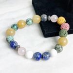 Aromatherapy Lava Stone Handmade Beaded Bracelet Photo 0