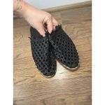 Free People  Women's Black Mirage Mules Woven Leather Slip On Boho Size 38 Photo 8