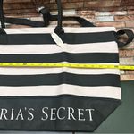 Victoria's Secret  Black and White Striped Tote Bag Photo 5
