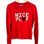 Whistles Sweater Red Graphic Nice Play Heart Design Long Sleeve Cotton Sz 6 New Photo 0