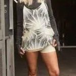 Free People NEW! Movement M Hot Shot Mini Dress Sunrise Geo Combo Black Cream Photo 4