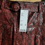 Urban Outfitters ‎ Red Snakeskin Print Button Front Skirt Size Small Photo 5