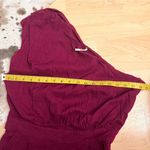 Free People Burgundy Avery One Shoulder Jumpsuit Size 6 NWOT Photo 2