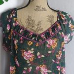 Mossimo Supply Co Mossimo Supply Sheer Floral Blouse Top Photo 1