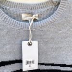 Lucky Brand  Small Grey pullover mixed animal print sweater crewneck NW-Defect Photo 7