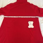 Chico's  size 2/L red cowl neck long sleeve shark bit hem tunic sweater EUC Photo 6