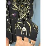 Preston & York  Premiere Vintage Women's Size 10 Black Floral‎ Fruit Sheer BLOUSE Photo 6