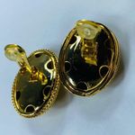 Gold Tone Spiral Rope Dome Oval Shape Clip Photo 5