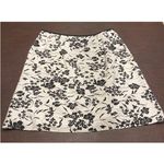 Cato Woman Black White Floral Linen Blend Skirt 18/20W Career Dressy Size XL Photo 6