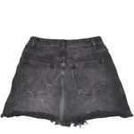 Free People  Black Haven Zip Front Denim Jean Mini Skirt size 25 Photo 6
