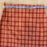 Brandy Melville  Mini Skirt Plaid Red Orange Casual‎ Party Size XS-S Stretch Photo 2