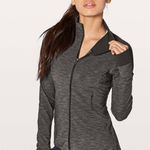 Lululemon  Gait Keeper Jacket Full‎ Up Zip in Heathered Black Size 8 Photo 0