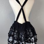 Tripp NYC Suspenders Skull Mini Skirt Size XXL Black White Tulle Ruffle Goth Photo 7