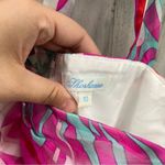 Shoshanna  Silk Floral Halter Cocktail Dress 10 Pink Abstract Print Photo 5