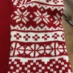 No Boundaries Festive Red Ugly Christmas Sweater with Reindeer Design Photo 5