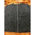 ZARA  Trafaluc Size Small Green Cropped Crochet Women's‎ Top Short Sleeve Zip Photo 7