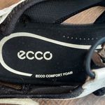 Ecco  Black and White Comfort Foam Sandals Photo 1