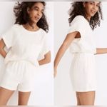 Madewell Lightspun Easy Pull-On Shorts Cream White Gauze Photo 7