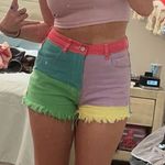 SheIn colorful patchwork shorts Photo 2