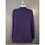 Candalite Shirt Womens Medium Purple Button Front Long Sleeve Stretch Pockets Photo 3