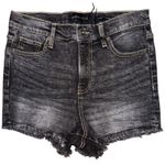 Kendall + Kylie Black High-Waisted Jean Shorts Frayed Hem Photo 0