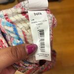 Batik Boho Chic Coastal Resortwear Vacation Tie Waist Pleated Pockets Pants L Red Size L Photo 4